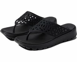 SKECHERS Foamies Footsteps Geometric/Rhinestone Hooded Sandal