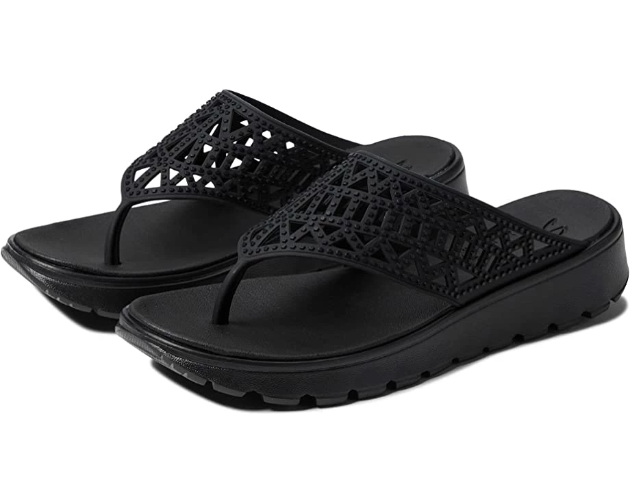 SKECHERS Foamies Footsteps Geometric/Rhinestone Hooded Sandal